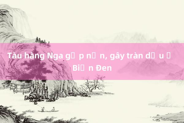 Tàu hàng Nga gặp nạn， gây tràn dầu ở Biển Đen