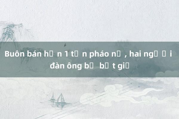 Buôn bán hơn 1 tấn pháo nổ， hai người đàn ông bị bắt giữ