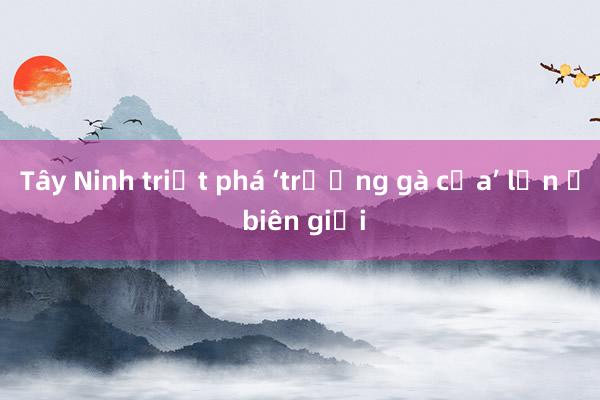 Tây Ninh triệt phá ‘trường gà cựa’ lớn ở biên giới