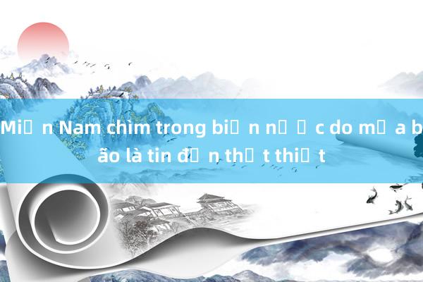 Miền Nam chìm trong biển nước do mưa bão là tin đồn thất thiệt